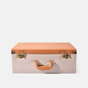 Gray PU Leather Decorative Storage Trunks