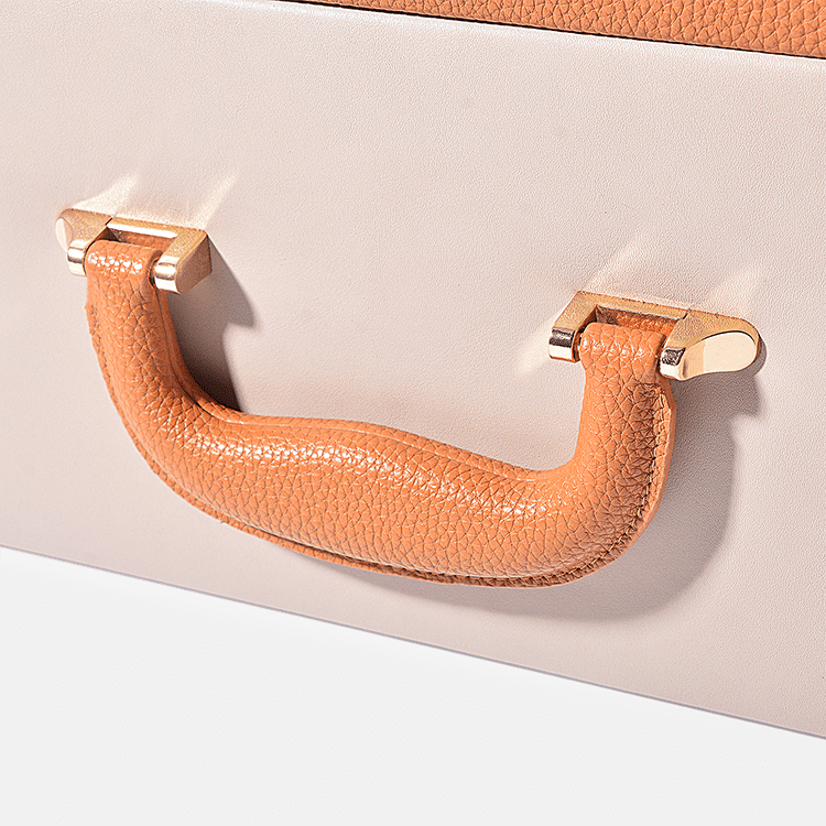 Gray PU Leather Decorative Storage Trunks