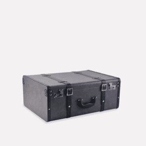 Large Grey PU Leather Decorative Storage Trunks