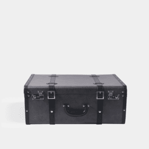 Large Grey PU Leather Decorative Storage Trunks