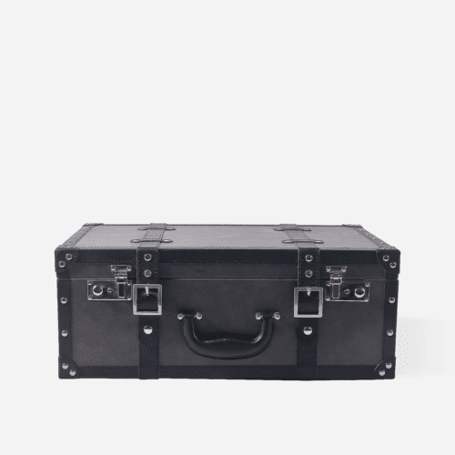 Medium Grey PU Leather Decorative Storage Trunks