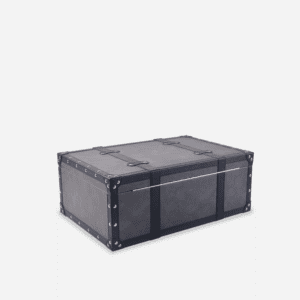 Medium Grey PU Leather Decorative Storage Trunks