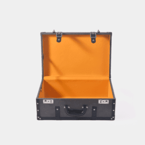 Medium Grey PU Leather Decorative Storage Trunks