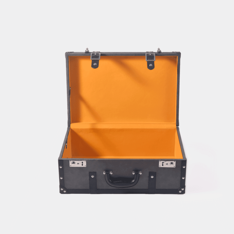 Medium Grey PU Leather Decorative Storage Trunks