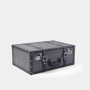 Medium Grey PU Leather Decorative Storage Trunks