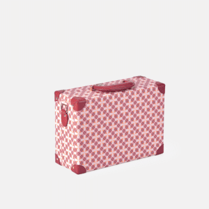 Mini Charming Pink Retro Suitcase Leather Case