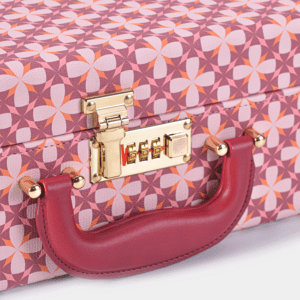 Mini Charming Pink Retro Suitcase Leather Case