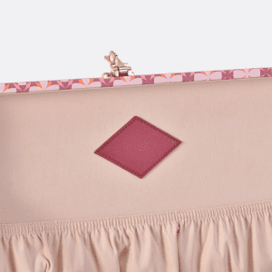 Medium Charming Pink Retro Suitcase Leather Case