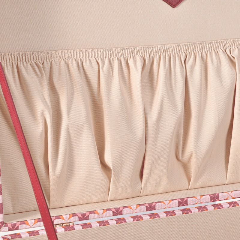 Large Charming Pink Retro Suitcase Leather Case