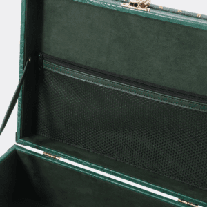 Green Crocodile Grain PU Leather Trunk