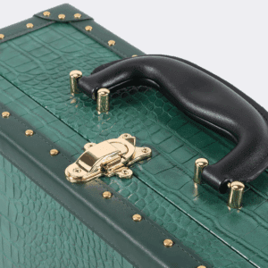 Green Crocodile Grain PU Leather Trunk
