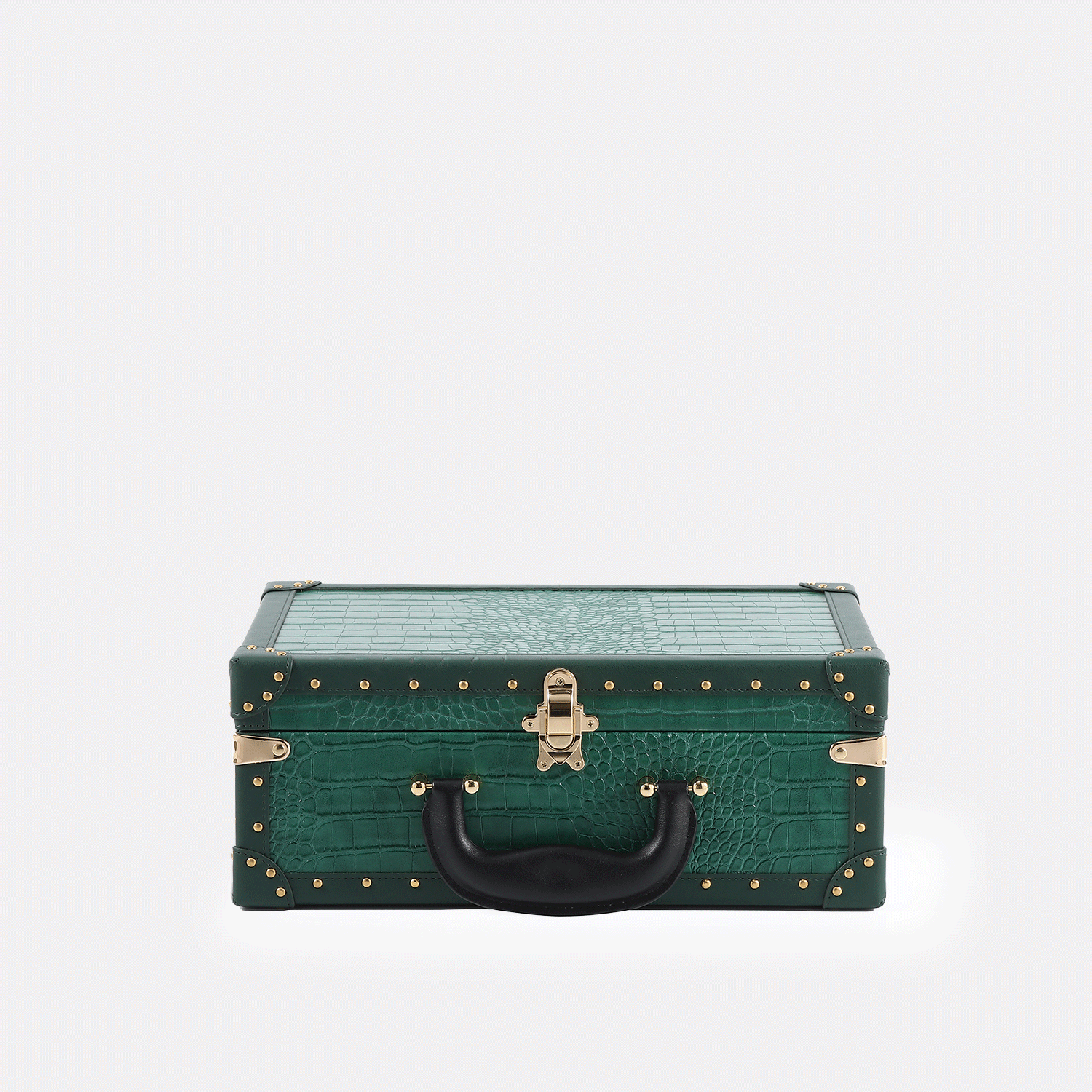 Green Crocodile Grain PU Leather Trunk