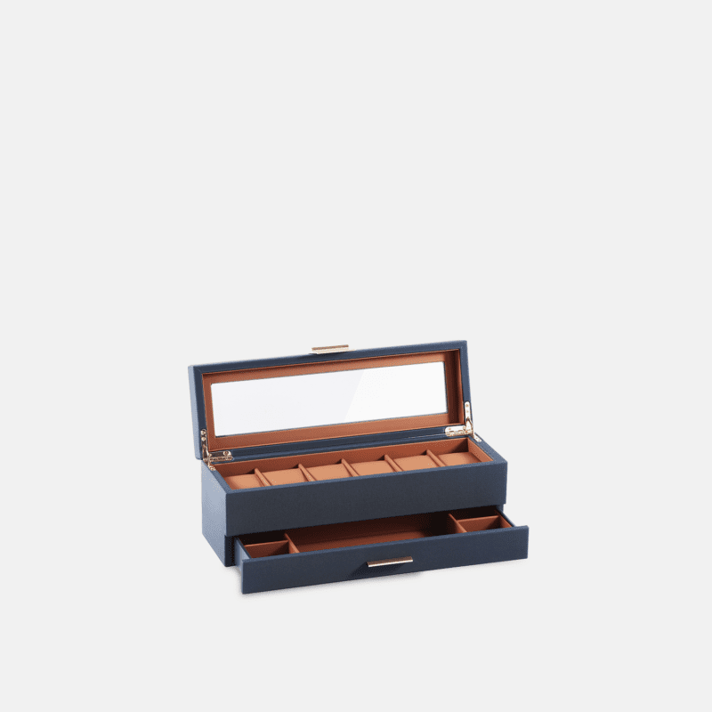 6 Piece Watch Box with Drawer