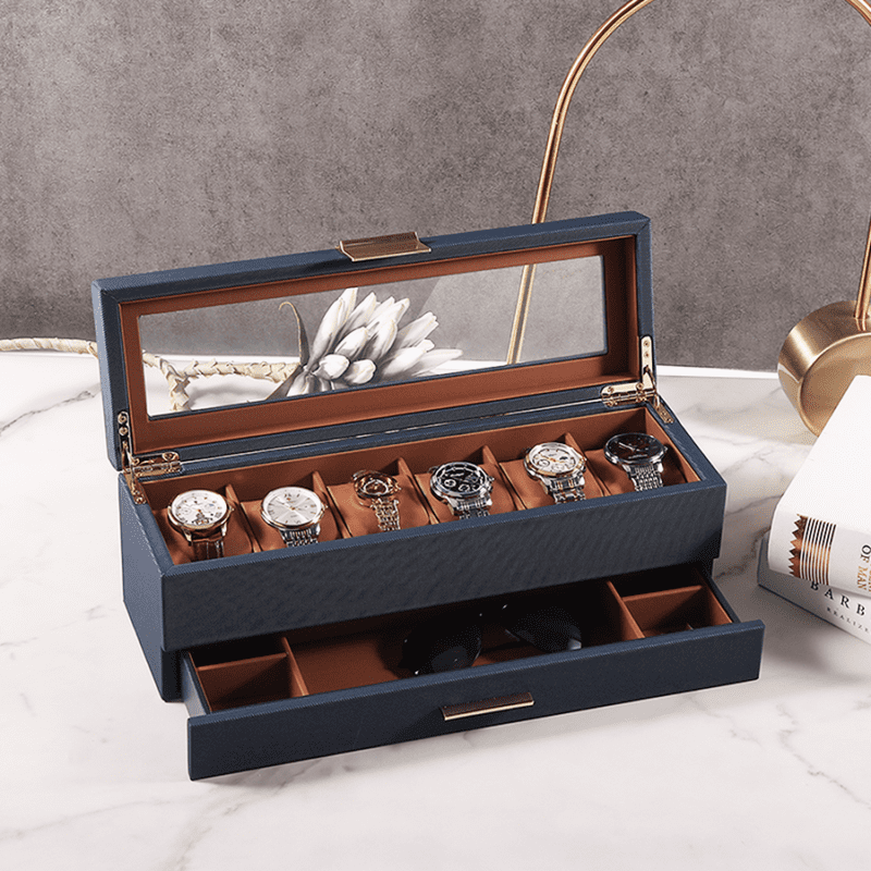 6 Piece Watch Box with Drawer