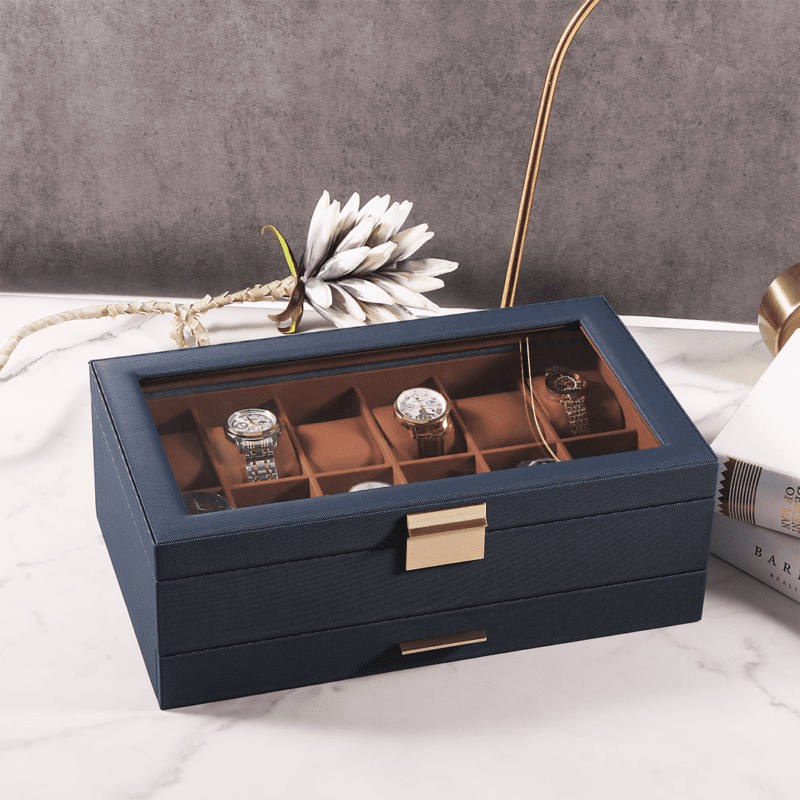 12 Piece Watch Box with Drawer