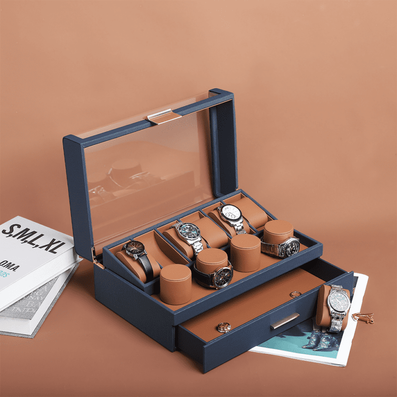 10 Piece Watch Box with Drawer
