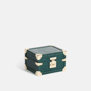 Green Double Watch Box Crocodile Print Leather Case Series