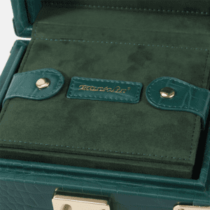 Green Double Watch Box Crocodile Print Leather Case Series
