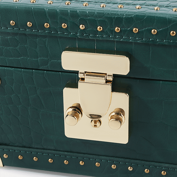 Green Double Watch Box Crocodile Print Leather Case Series