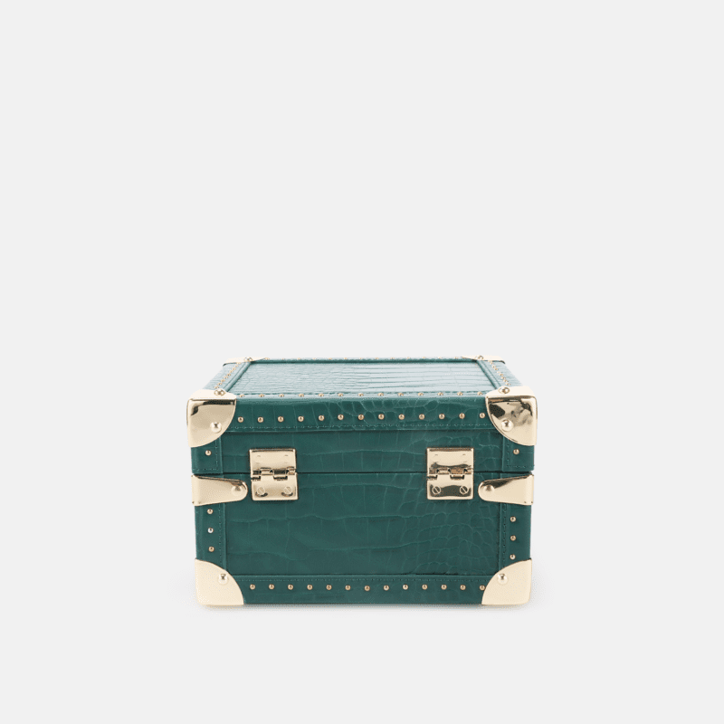 Green Double Watch Box Crocodile Print Leather Case Series