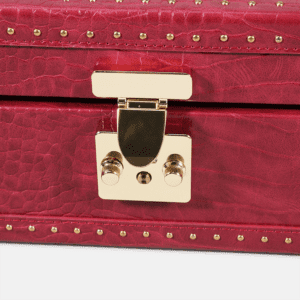 Red 6 Piece Watch Box Crocodile Print Leather Case Series