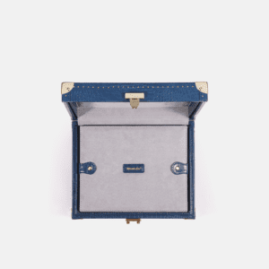 Blue 8 Piece Watch Box Crocodile Print Leather Case Series