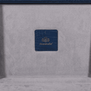 Blue 8 Piece Watch Box Crocodile Print Leather Case Series