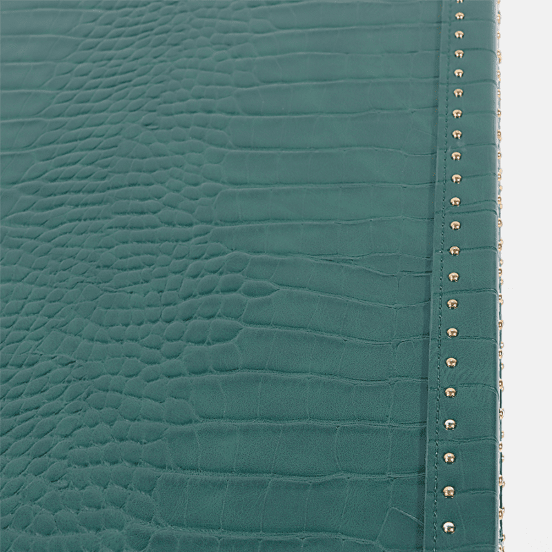 Green 10 Piece Watch Box Crocodile Print Leather Case Series