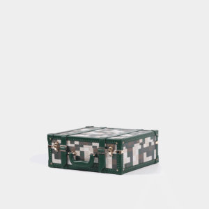 Mini Lime Green Chessboard PU Leather Trunk