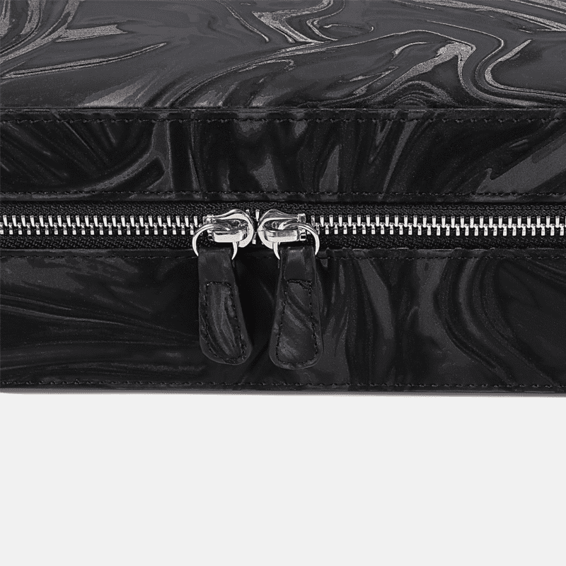 Travel Pattern Leather Zip Watch Case