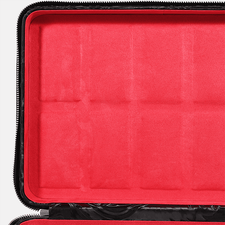 Travel Pattern Leather Zip Watch Case