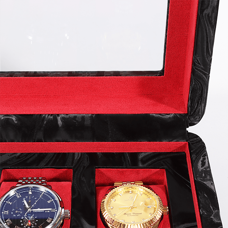 10 Piece Pattern Leather Watch Box