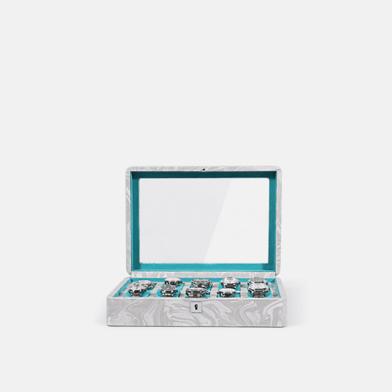 10 Piece Pattern Leather Watch Box