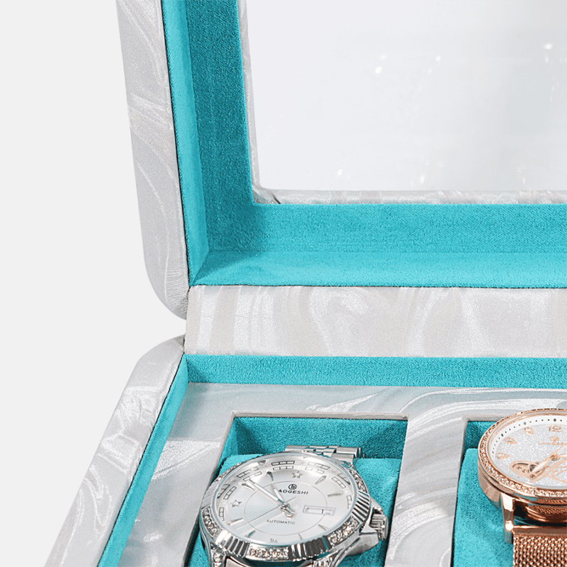 10 Piece Pattern Leather Watch Box