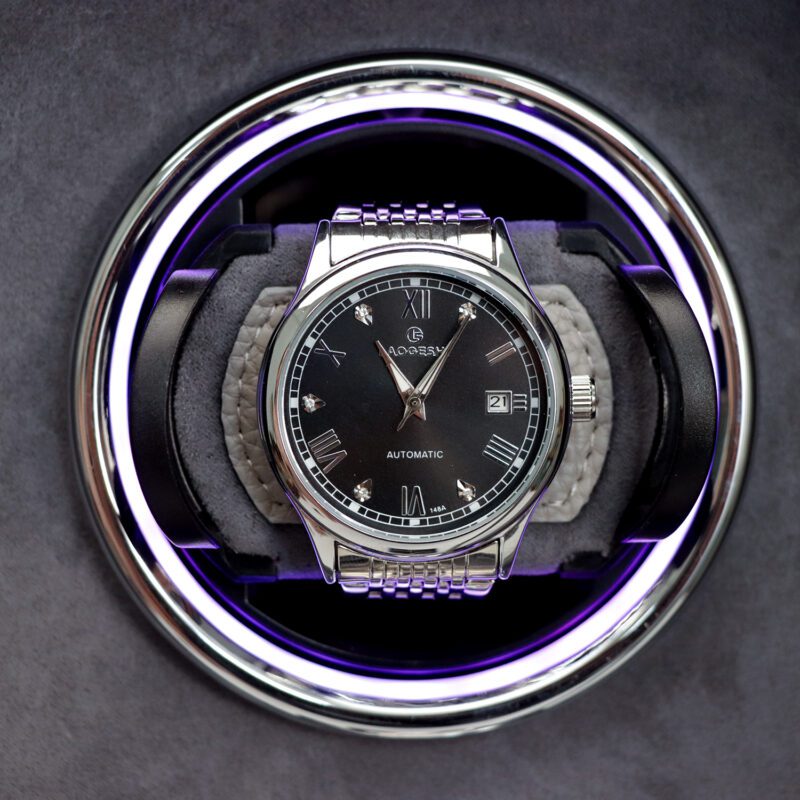 4 Piece Automatic Watch Winder with Storage