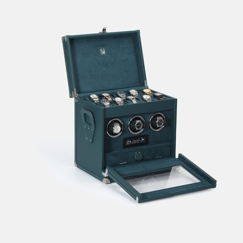 Triple Automatic Watch Winder with Storage
