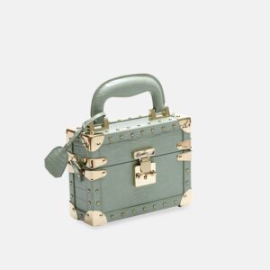 Mini Green Handbag Hard Square Jewelry Box