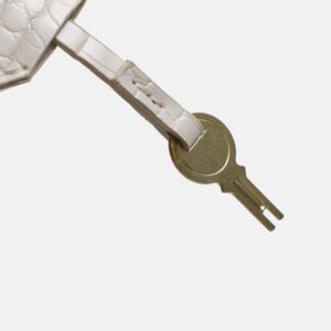 Mini White Handbag Hard Square Jewelry Box