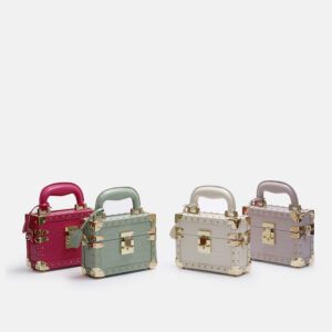 Mini Green Handbag Hard Square Jewelry Box