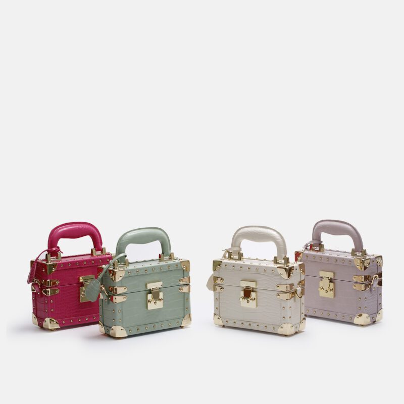 Mini Green Handbag Hard Square Jewelry Box