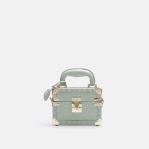 Mini Green Handbag Hard Square Jewelry Box