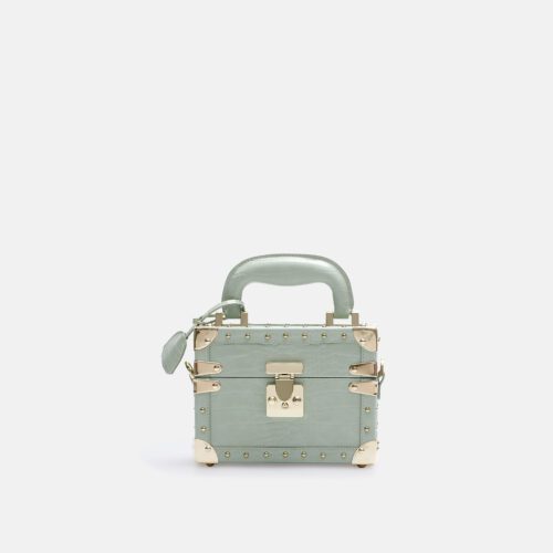 Mini Green Handbag Hard Square Jewelry Box