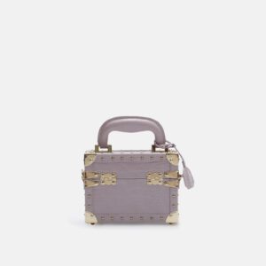 Mini Purple Handbag Hard Square Jewelry Box