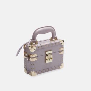 Mini Purple Handbag Hard Square Jewelry Box