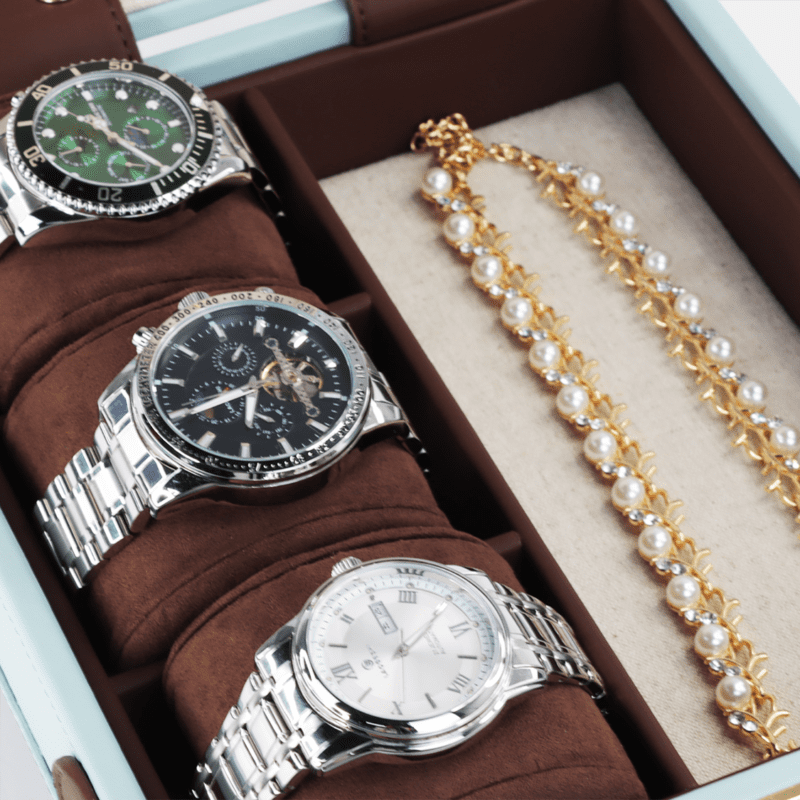 3 Piece Watch Box with Storage