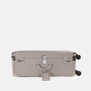360° Spinner Grey Leather Travel Trunk