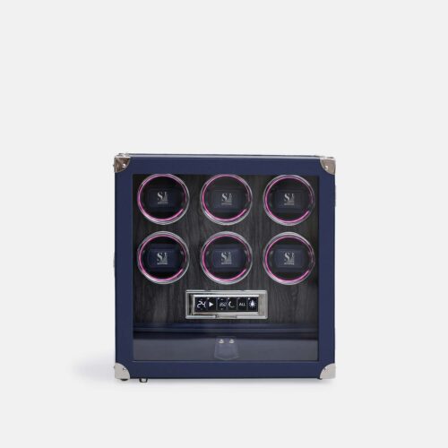 W0107-01001-1 6 Piece Automatic Watch Winder with Storage