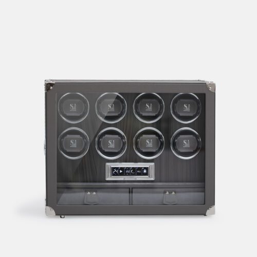 8 Piece Automatic Watch Winder with Storage
