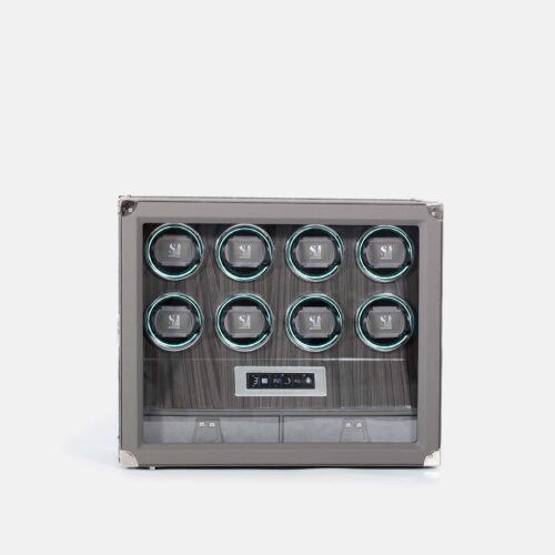 W0108-01101-1 8 Piece Automatic Watch Winder with Storage