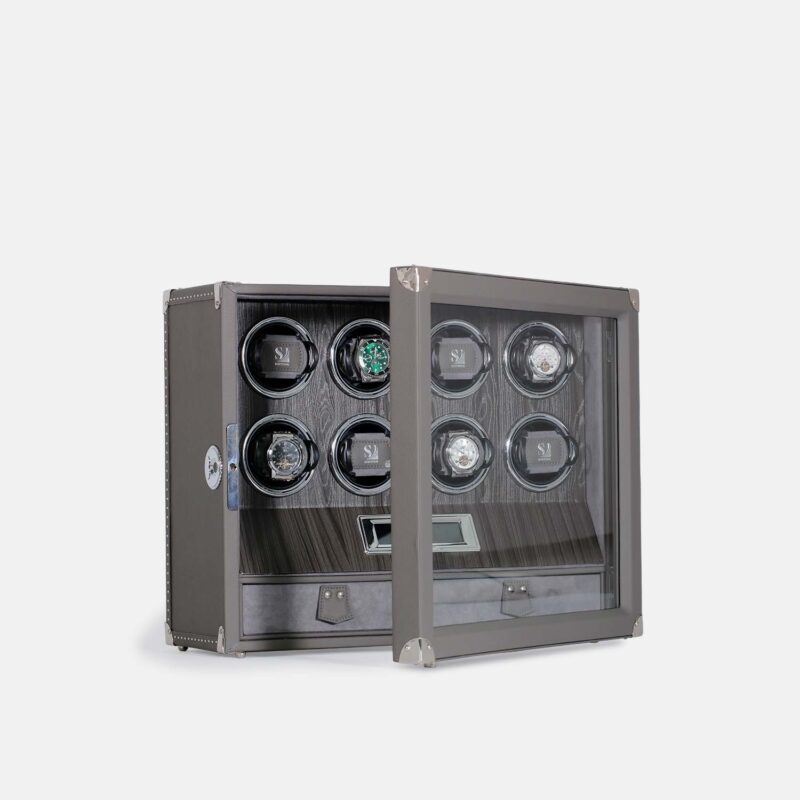 8 Piece Automatic Watch Winder with Storage